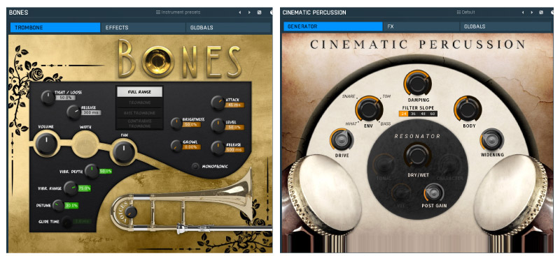 MeldaProduction MSoundFactoryプリセット「BONES」「CINEMATIC PERCUSSION」