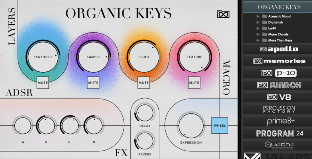 Organic Keysプリセット画像