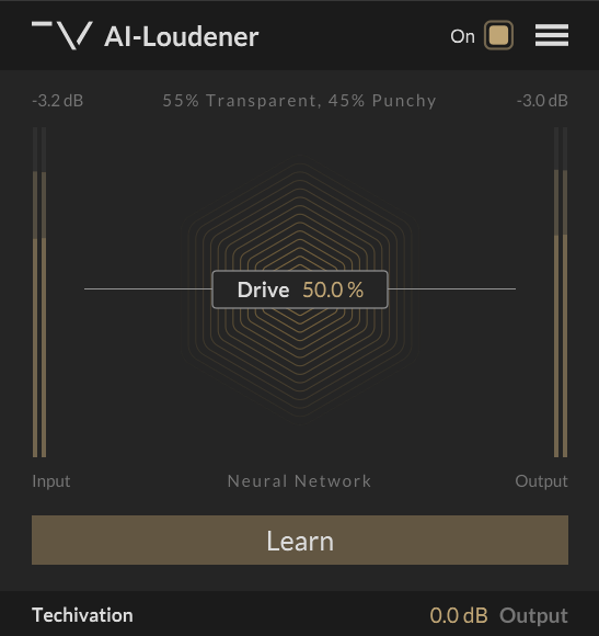 Techivation AI-LoudenerのLearn後画面