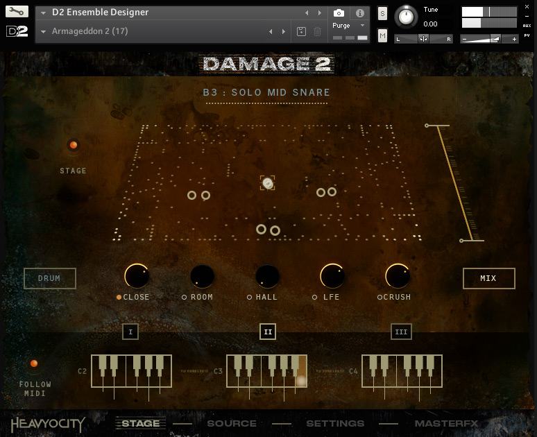 Damage2のEnsemble Designer