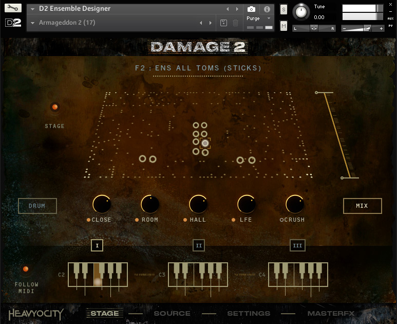 Damage2のEnsemble Designer