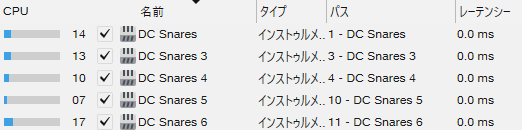DC SnaresのCPU負荷