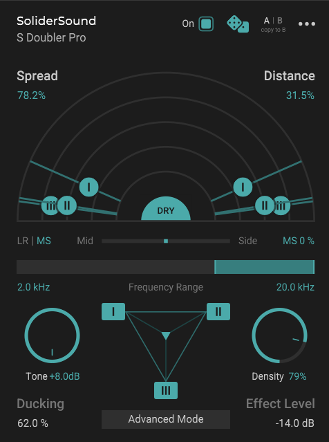 S Doubler Proのプリセット「Vocal Exiciter」