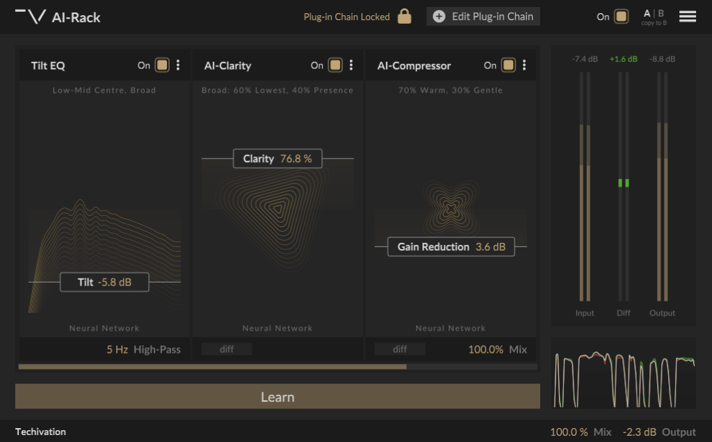 Tilt-EQ→AI-Clatiy→AI-Compressor→AI-Loudener